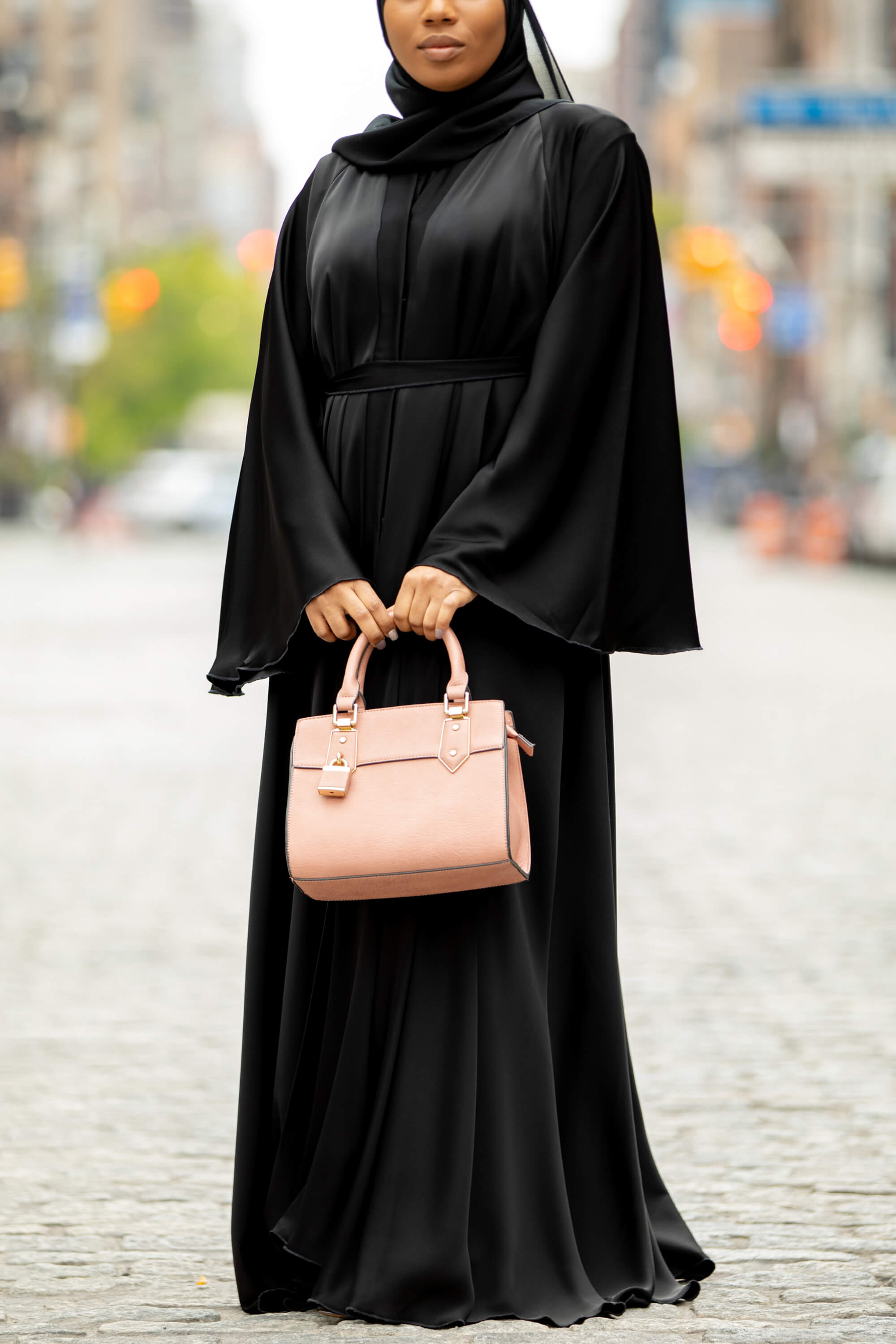 black dress abaya Fancy Beads Dubai Abaya: The Relaxed Fit Lets You Move with Comfort main image 0