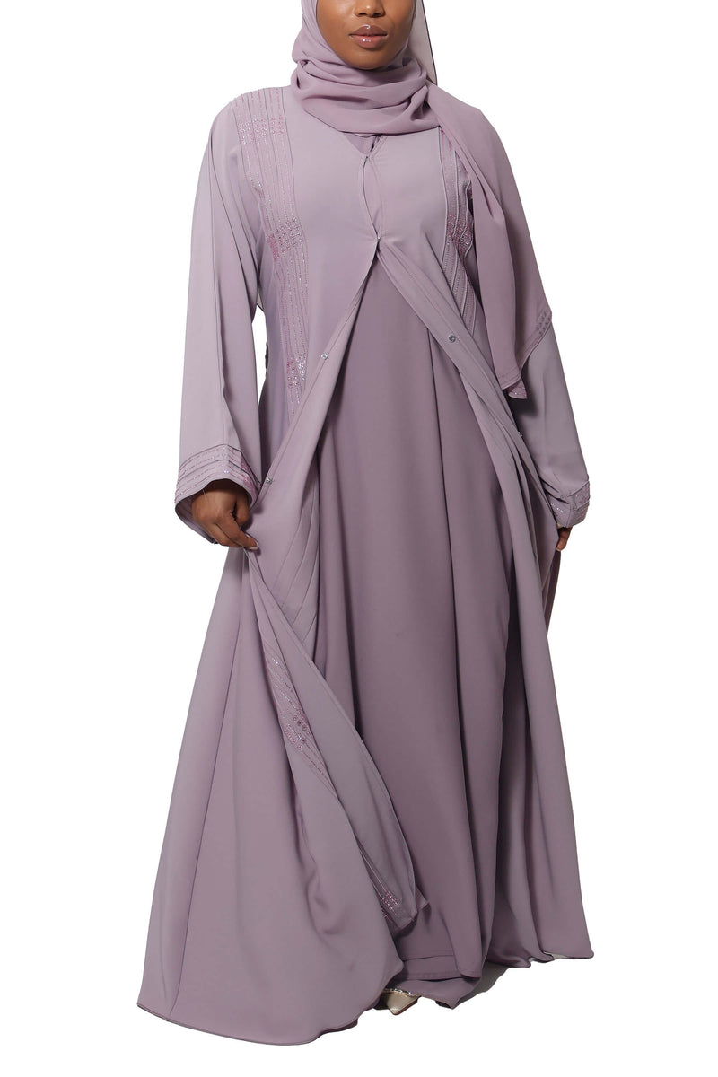 Rawdah Abaya in Lavender | Al Shams Abayas_4