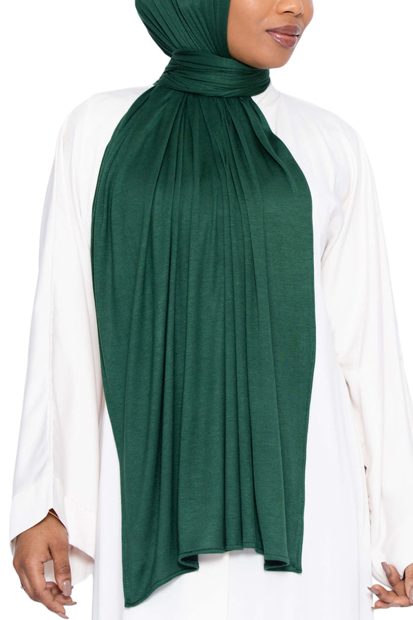 Jersey Hijab in Emerald | Al Shams Abayas 2