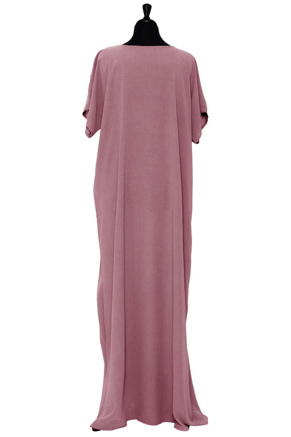 Short Sleeve Dress in Mauve | Al Shams Abayas 2