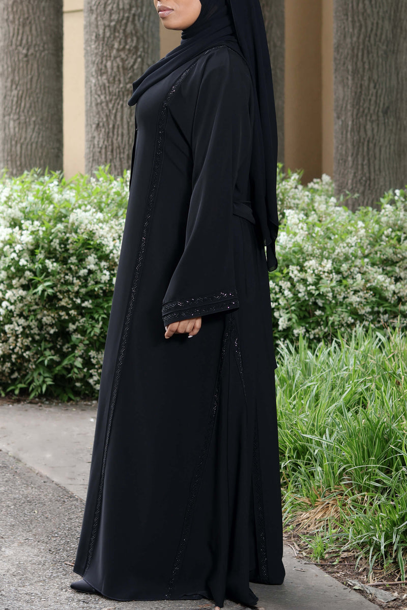 Anhaar Abaya in Classic Black | Al Shams Abayas_10