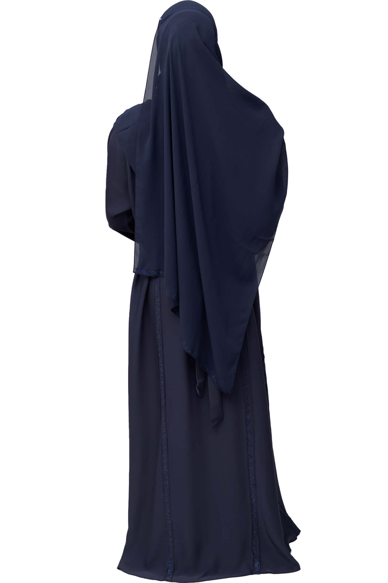 Anhaar Abaya in Navy | Al Shams Abayas_8