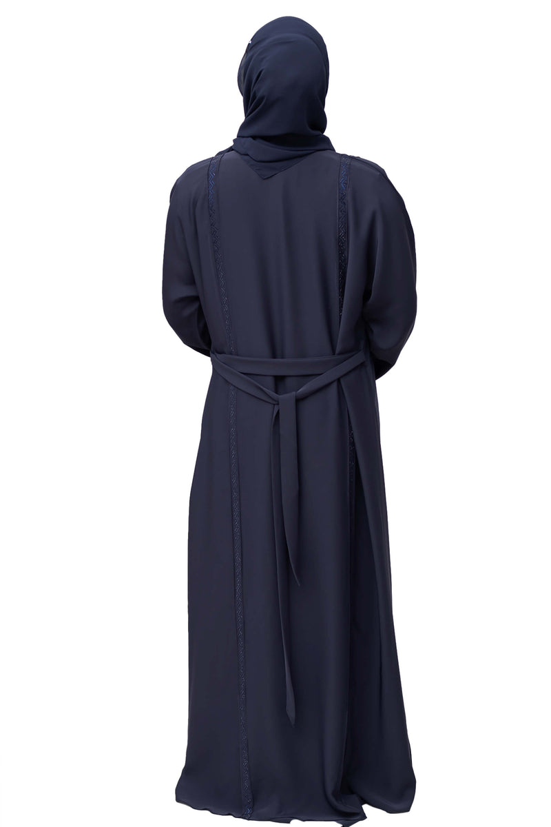 Anhaar Abaya in Navy | Al Shams Abayas_9