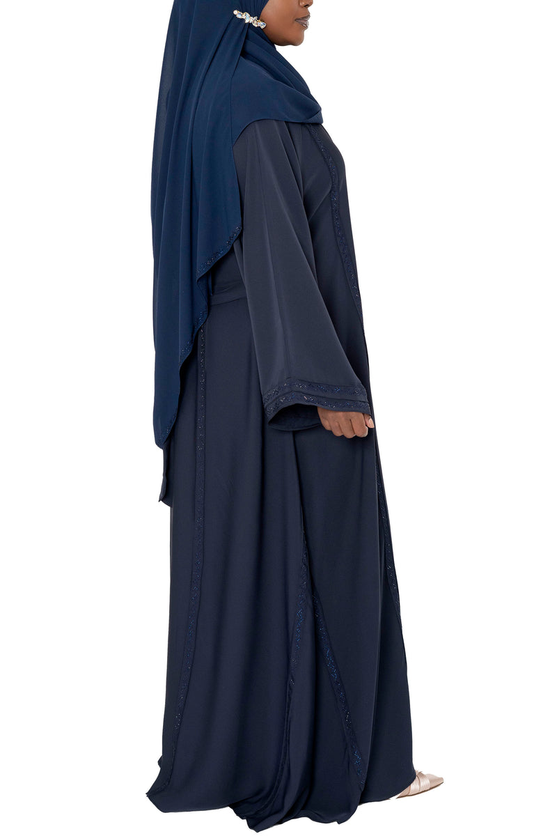Anhaar Abaya n Navy | Al Shams Abayas_7