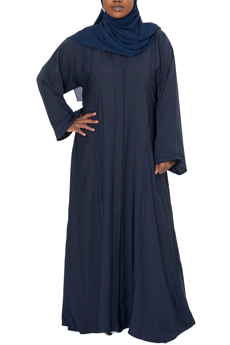 Anhaar Abaya in Navy | Al Shams Abayas_6
