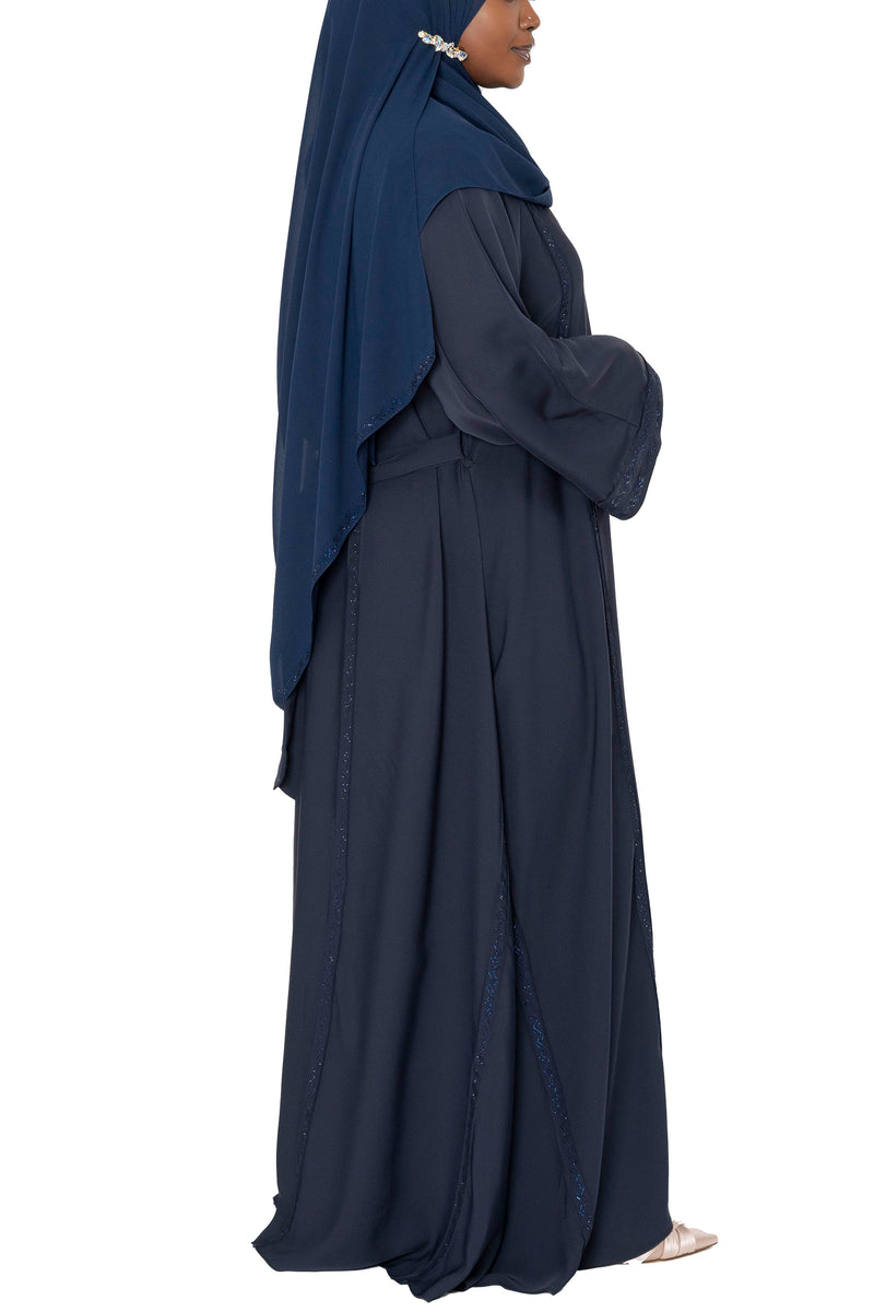 Anhaar Abaya in Navy | Al Shams Abayas_7