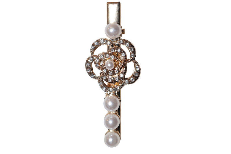 Sparkle Rose Pearl Clip
