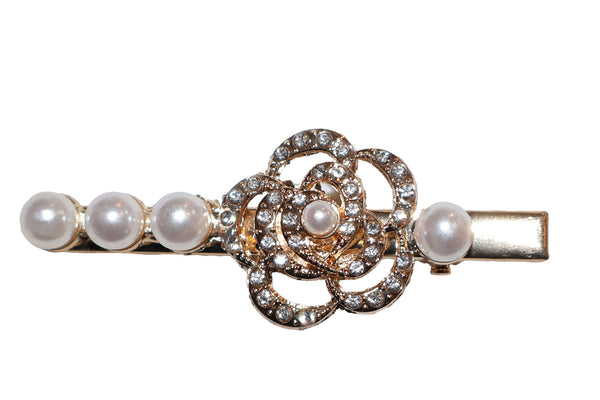 Sparkle Rose Pearl Clip