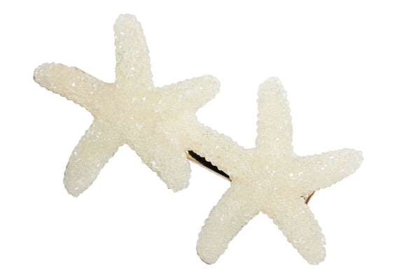 Crystal Starfish Clip - Ivory