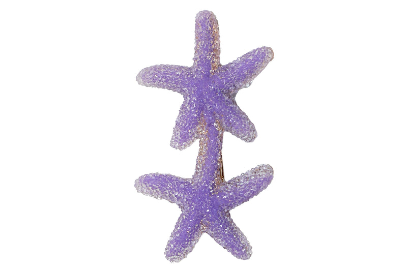 Crystal Starfish Clip- Lilac