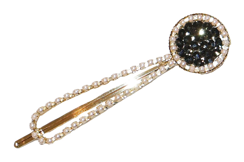 Dazzling Crystal Pin - Black