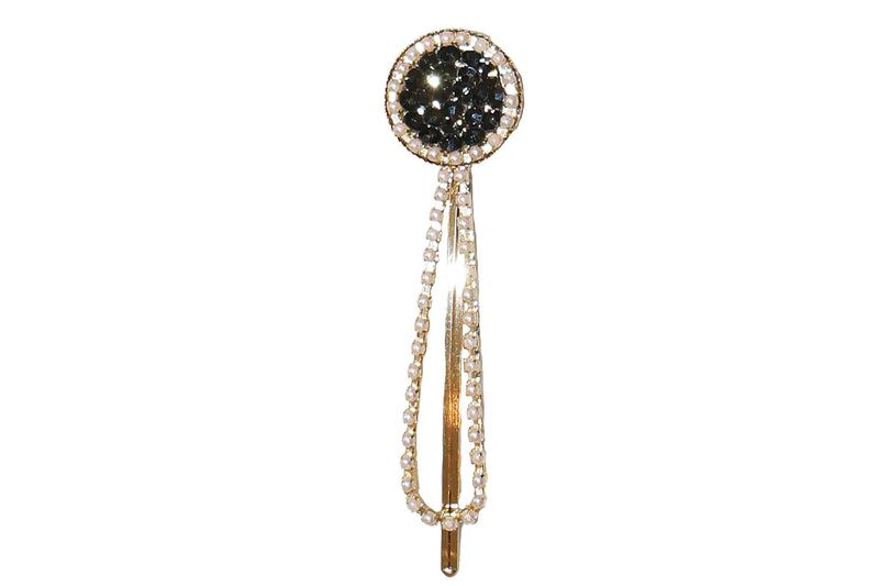 Dazzling Crystal Pin - Black