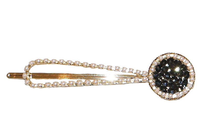 Dazzling Crystal Pin - Black