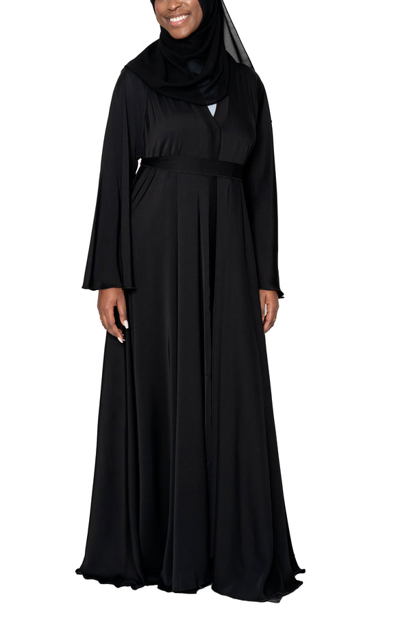 Dunya Abaya in Black | Al Shams Abayas_1
