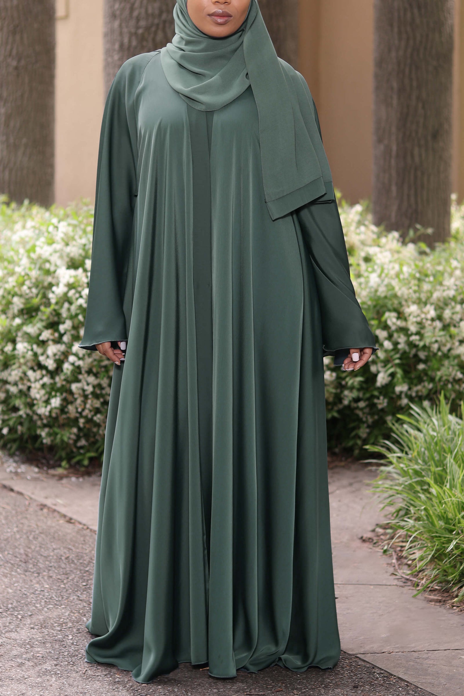 green abaya dress Emerald Green Satin Wrap Abaya