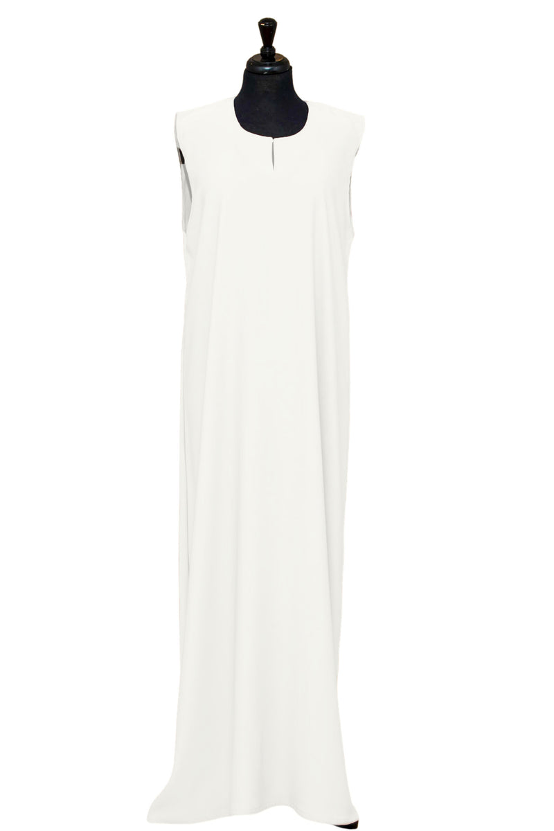 Essential Maxi Sheath Dress in Ivory Al Shams Abayas Essential Maxi Sheath Dress in Ivory Al Shams Abayas