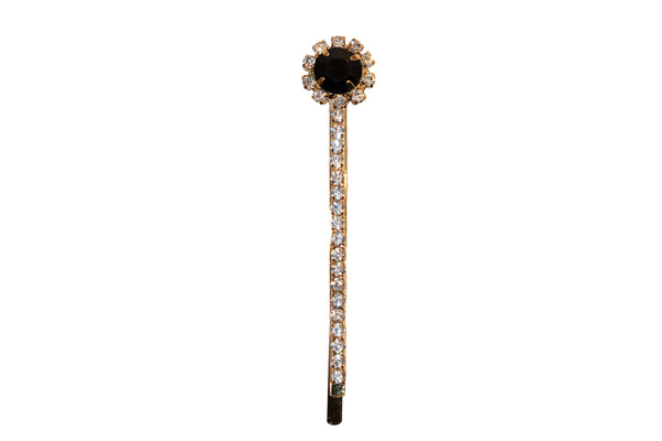 Flower Bling Pin - Black