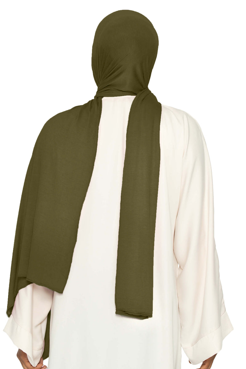 Jersey Hijab Olive | Al Shams Abayas_3