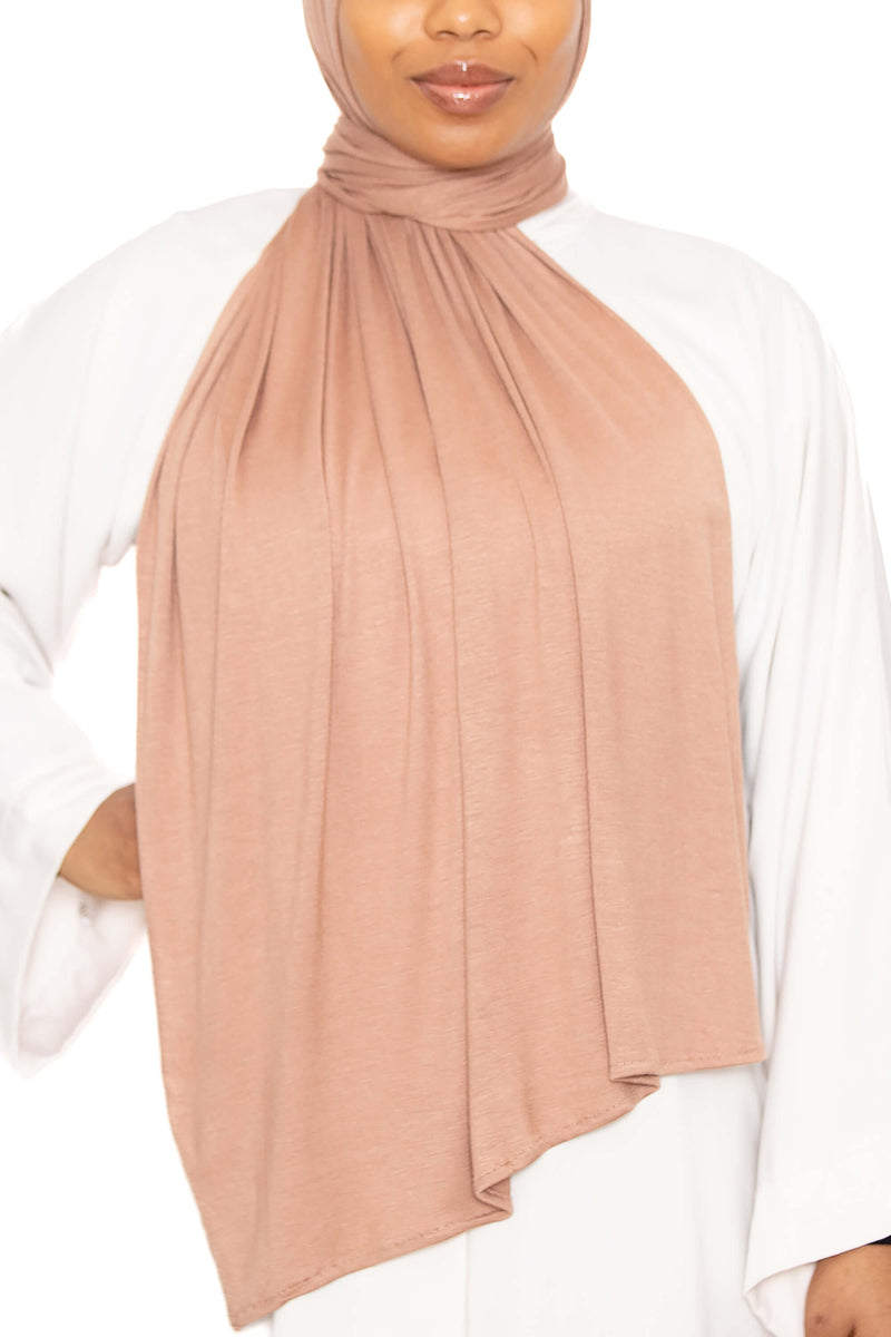 Jersey Hijab Light Bronze | Al Shams Abayas_2