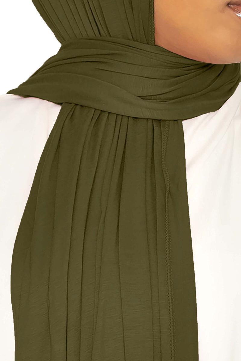 Jersey Hijab Olive | Al Shams Abayas_2