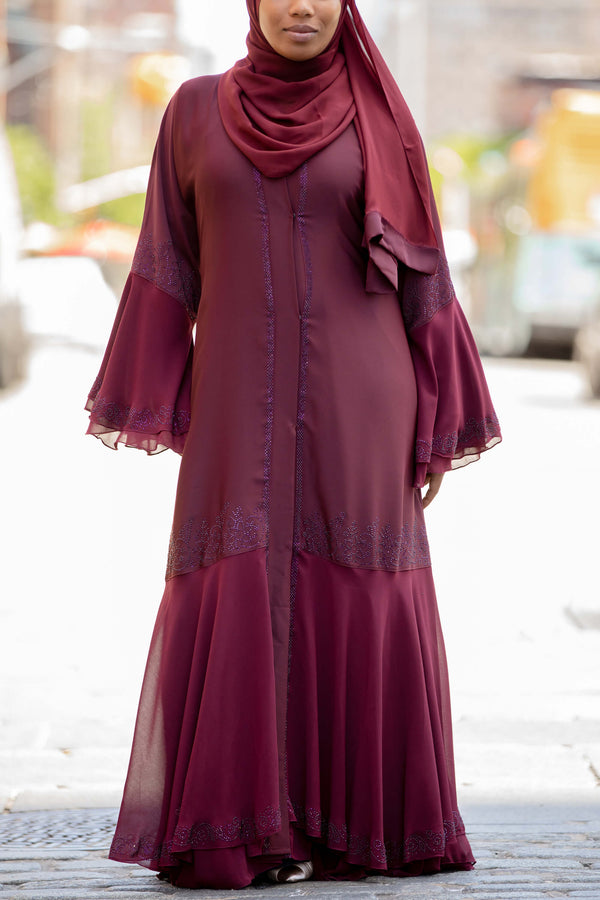 Larissa Abaya in Maroon | Al Shams Abayas_6