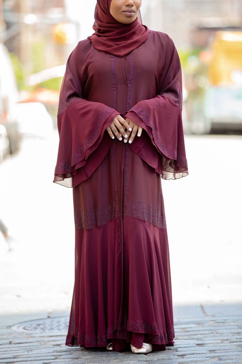 Larissa Abaya in Maroon | Al Shams Abayas_8