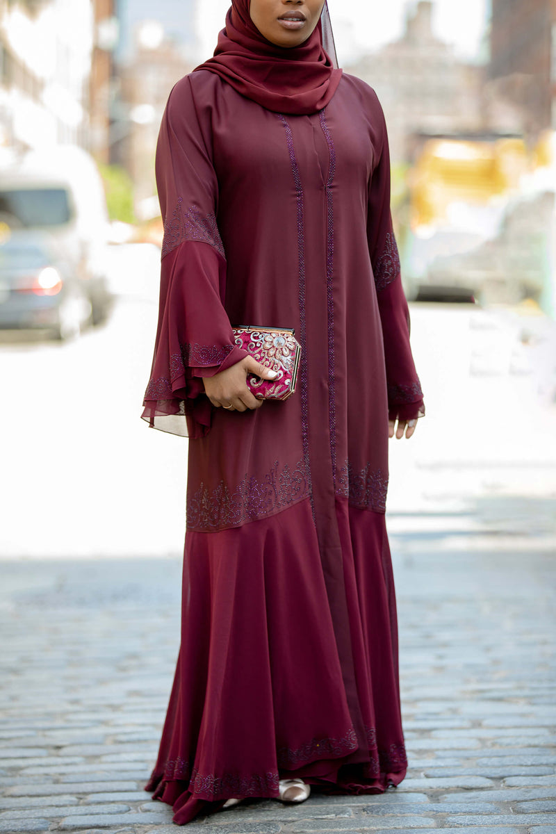 Larissa Abaya in Maroon | Al Shams Abayas_4