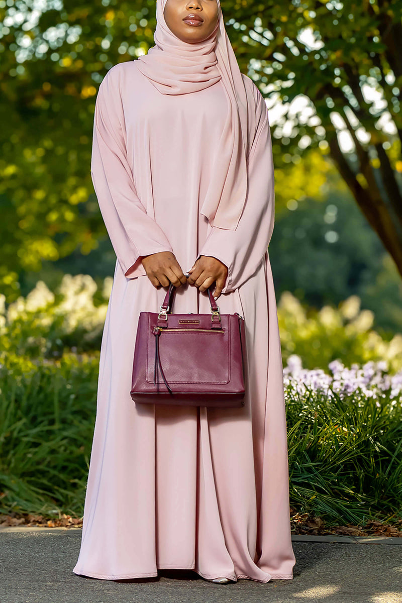 Madison Abaya in Pink with Pockets
