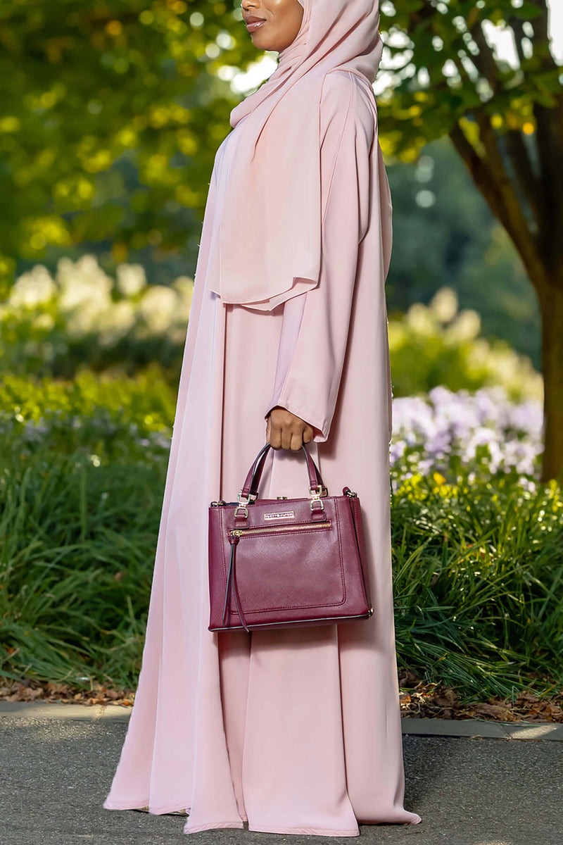 Madison Abaya in Pink with Pockets