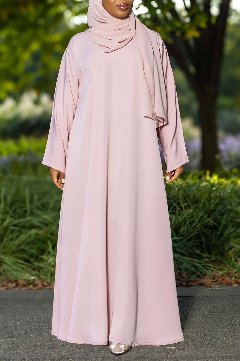Madison Abaya in Pink with Pockets