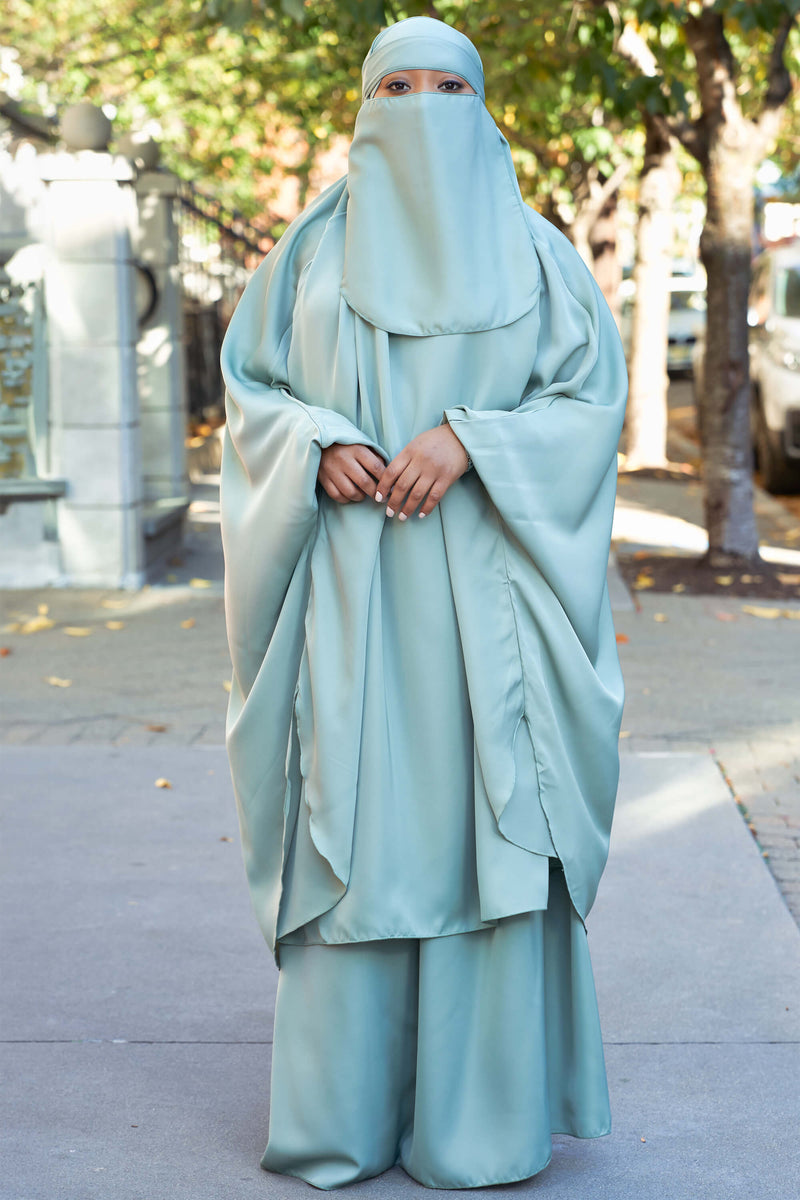 Mahasen Jilbab in Soft Mint | Al Shams Abayas_4