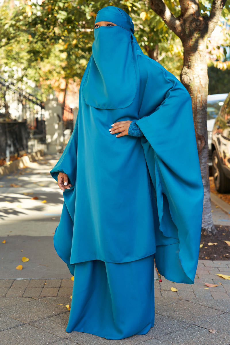 Mahasen Jilbab Set in Turquoise