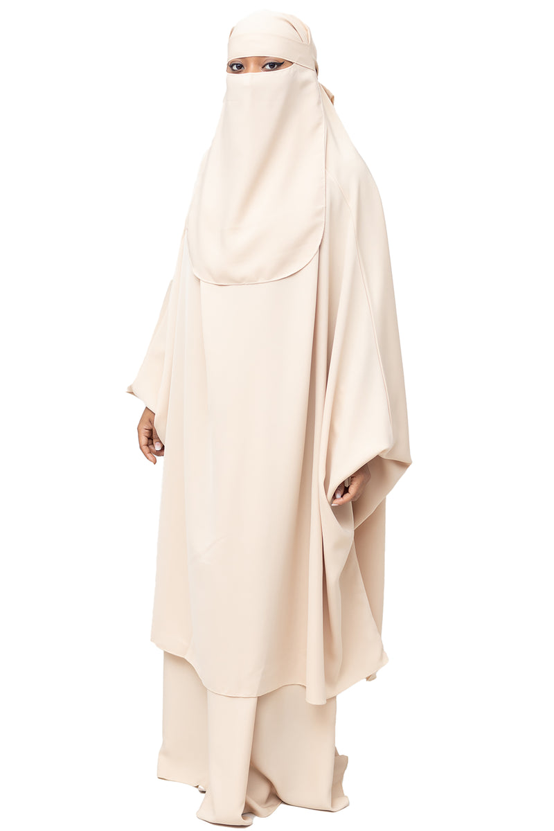 Mahasen Jilbab in Cream | Al Shams Abayas_1