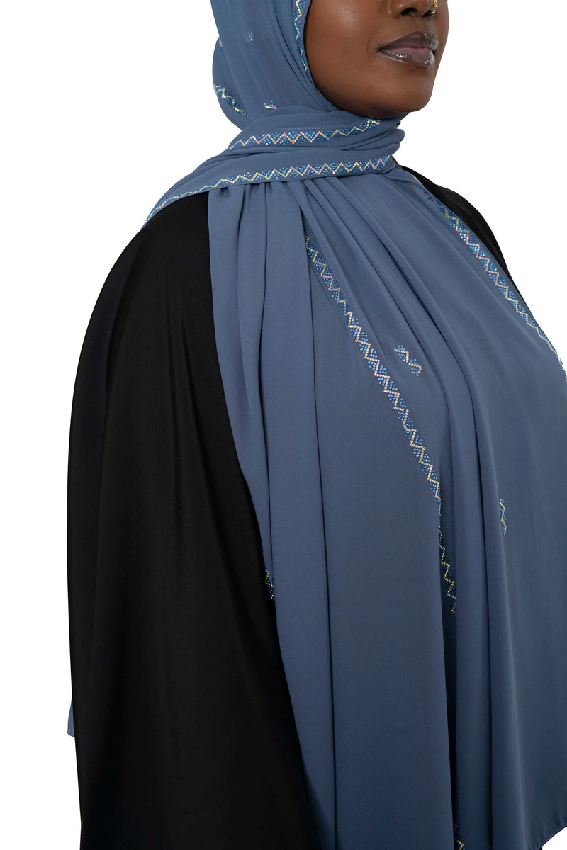 Radiance in Dusty Blue | Al Shams Abayas_3