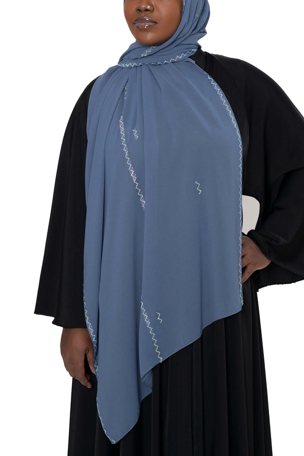 Radiance in Dusty Blue | Al Shams Abayas_1
