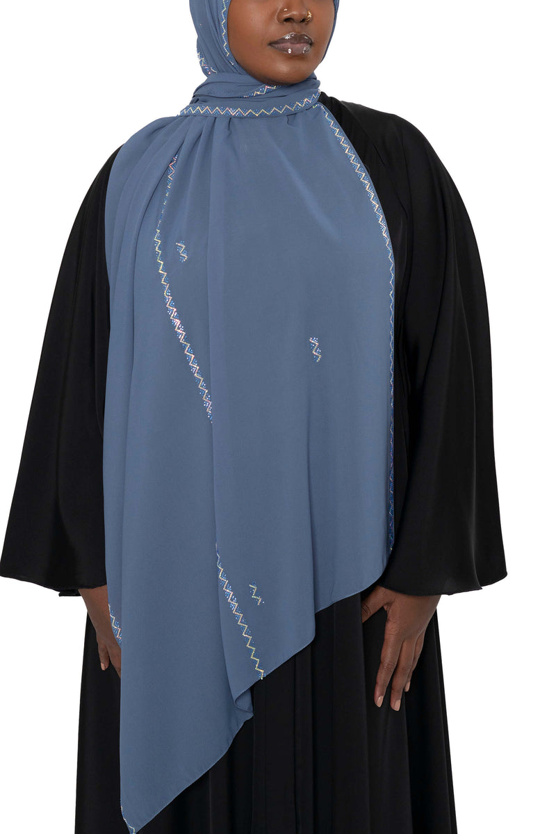 Radiance in Dusty Blue | Al Shams Abayas_4