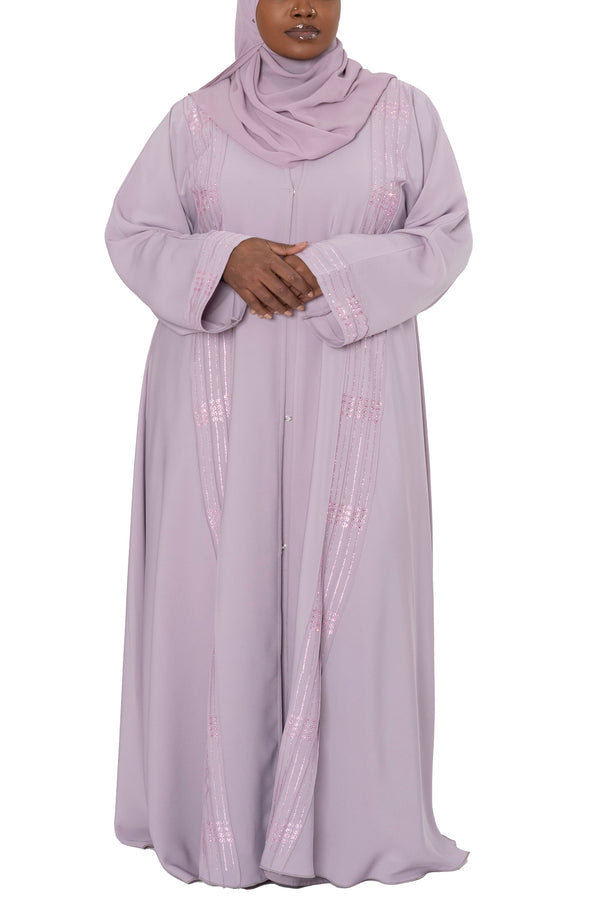 Rawdah Abaya in Lavender - Curvy | Al Shams Abayas_1