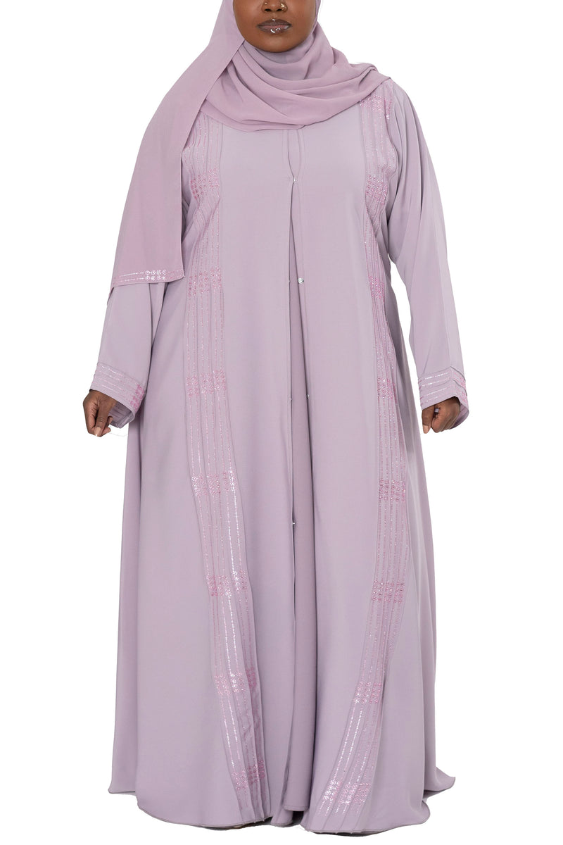 Rawdah Abaya in Lavender - Curvy | Al Shams Abayas_9