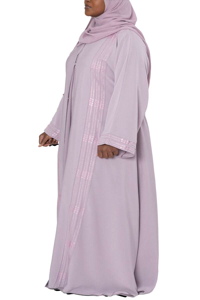 Rawdah Abaya in Lavender - Curvy | Al Shams Abayas_8