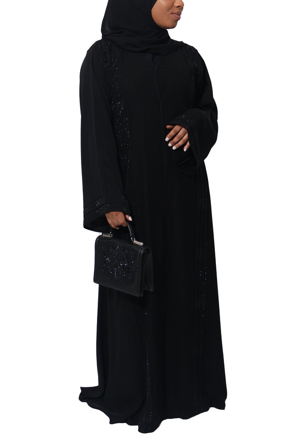 Rawdah Abaya in Classic Black | Al Shams Abayas_1