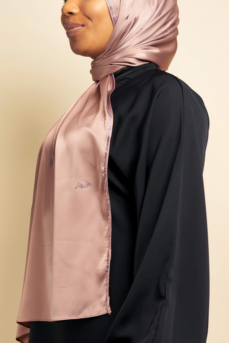 Satin Gem Hijab - Bronze