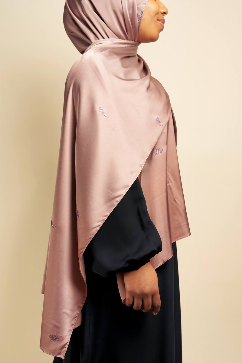 Satin Gem Hijab - Bronze