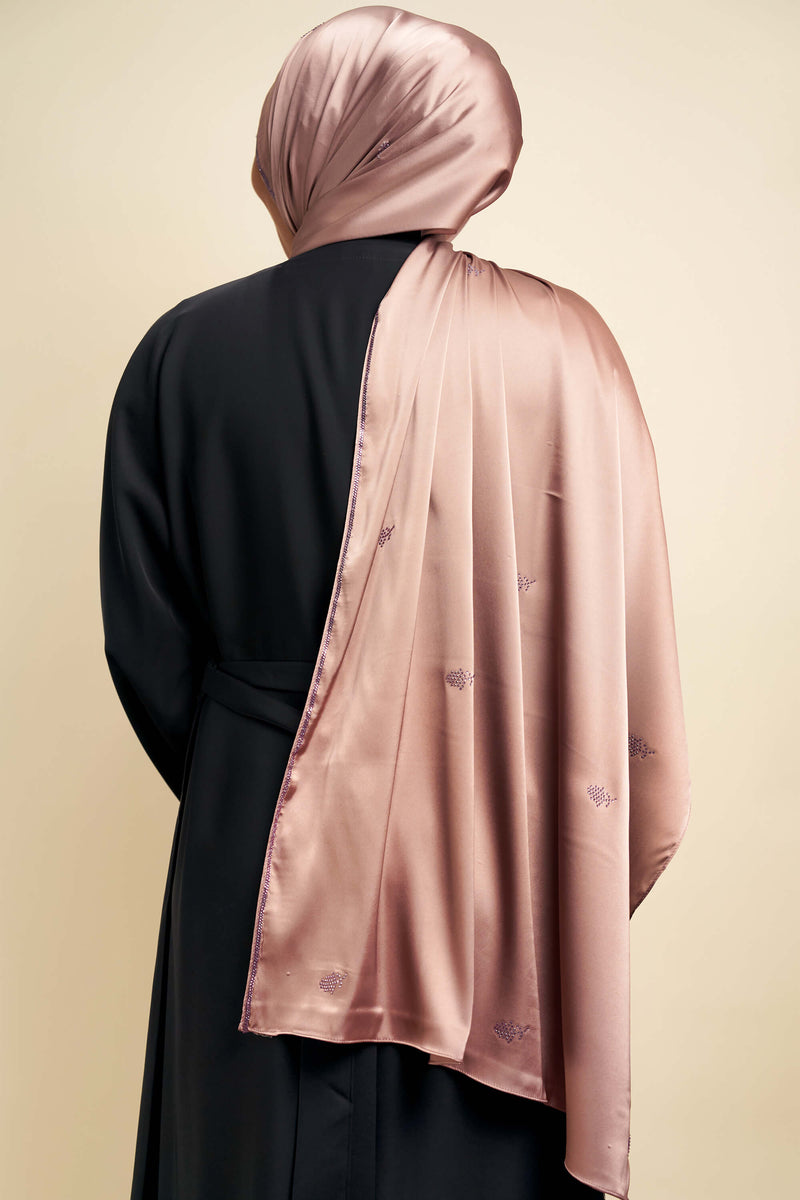 Satin Gem Hijab - Bronze