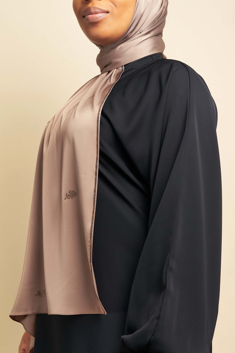 Satin Gem Hijab - Mocha