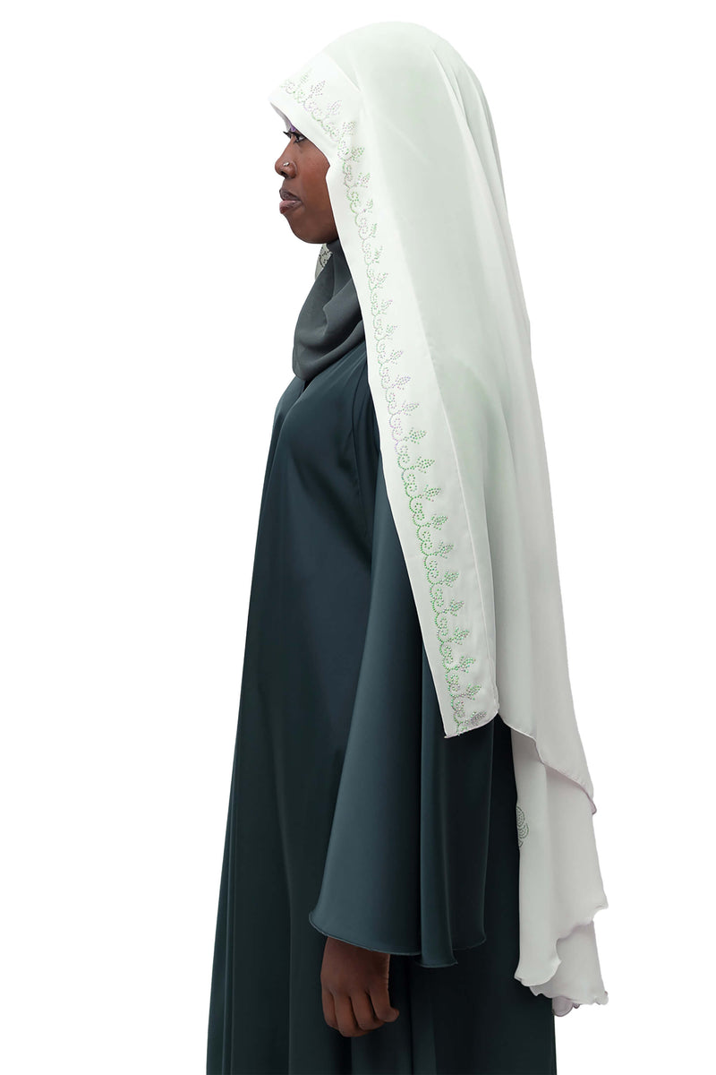 Serene Ghashwa in Soft Mint | Al Shams Abayas_4