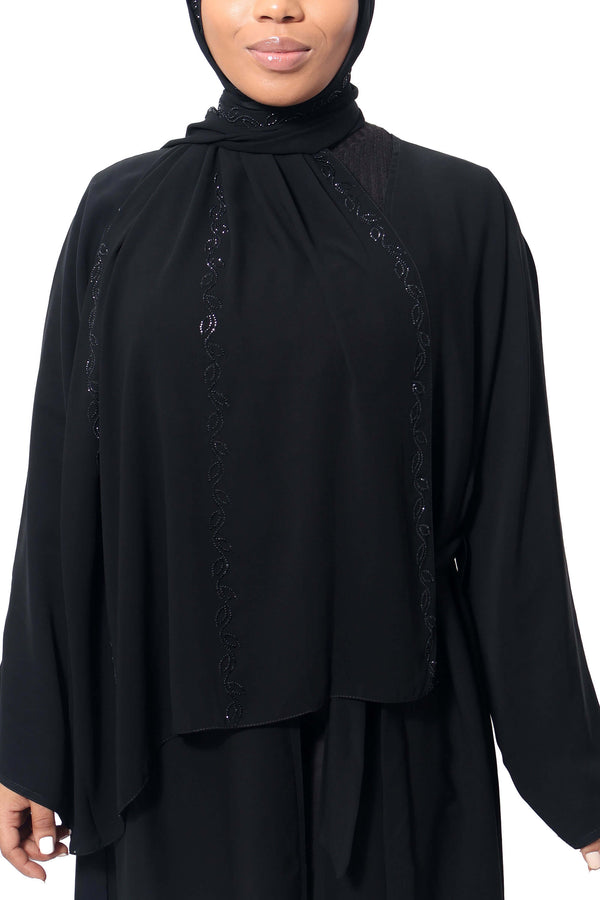 Serene in Classic Black | Al Shams Abayas_1