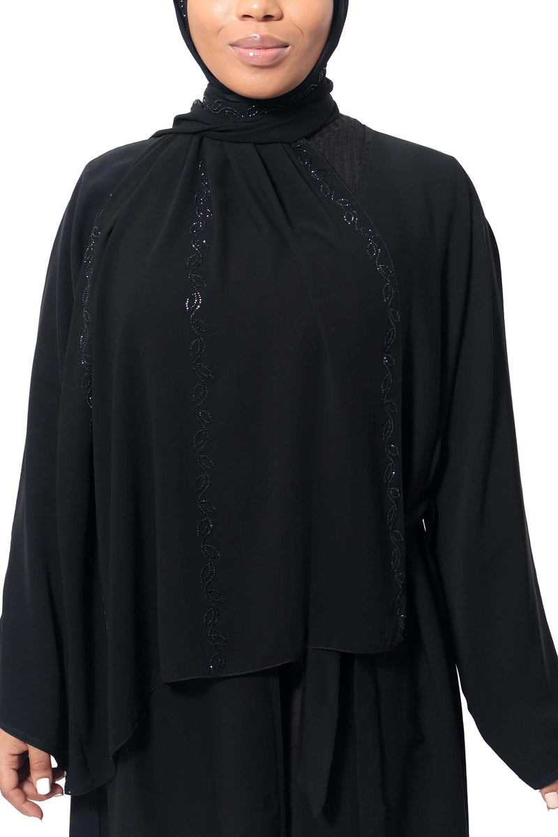 Serene in Classic Black | Al Shams Abayas_1