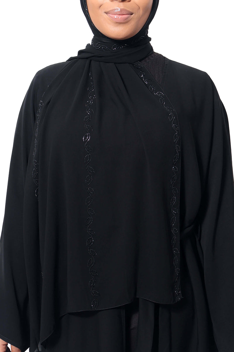 Serene in Classic Black | Al Shams Abayas_5