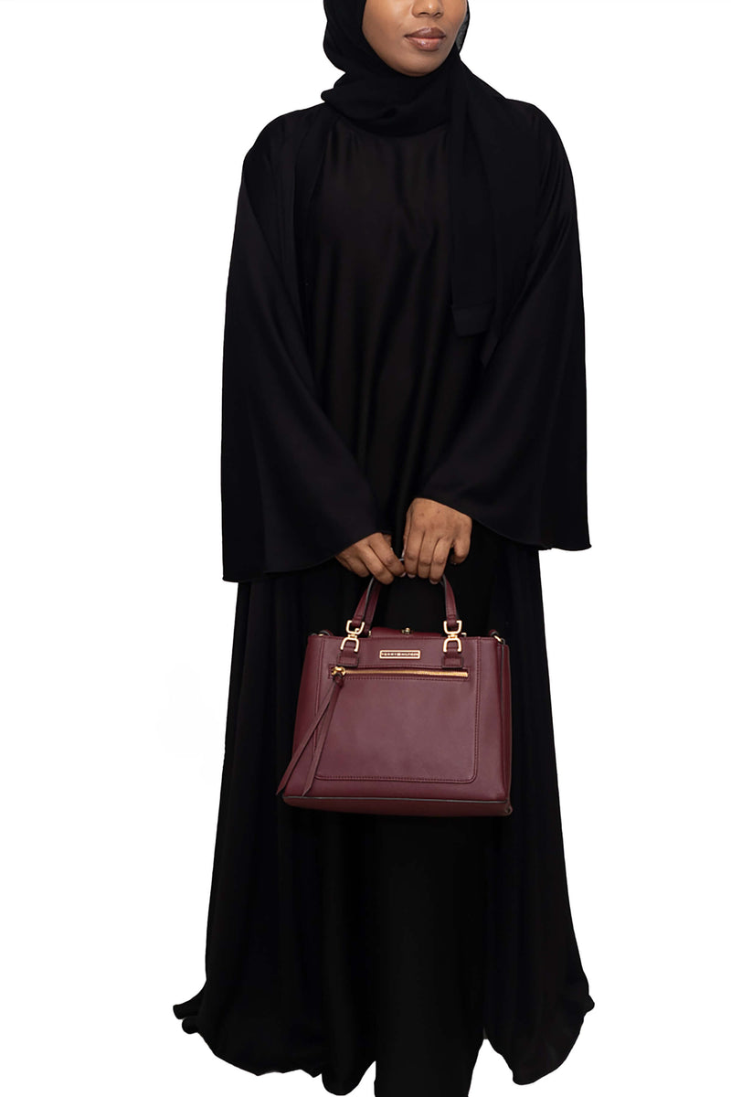 Short Sleeve Dress in Black  | Al Shams Abayas_5