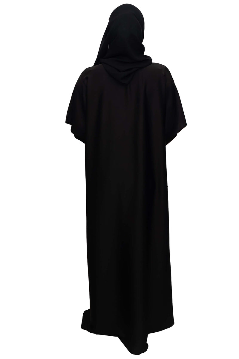Short Sleeve Dress in Black  | Al Shams Abayas_3